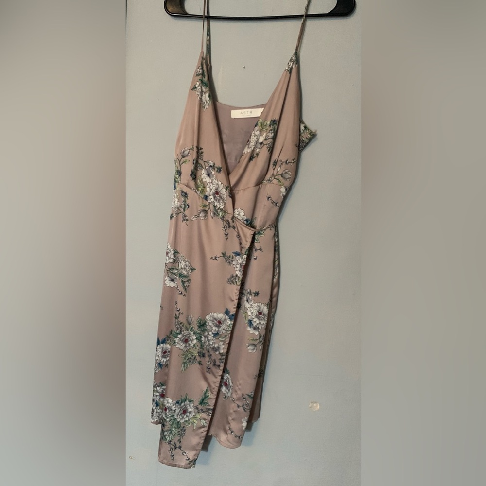 Astr Floral Wrap Dress